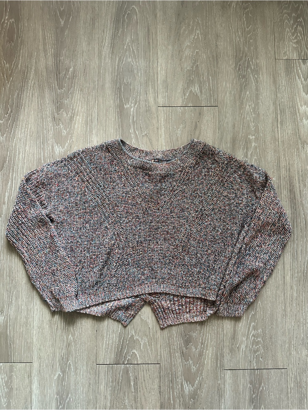 Express Multicolor Marled Crewneck Women's Sweater